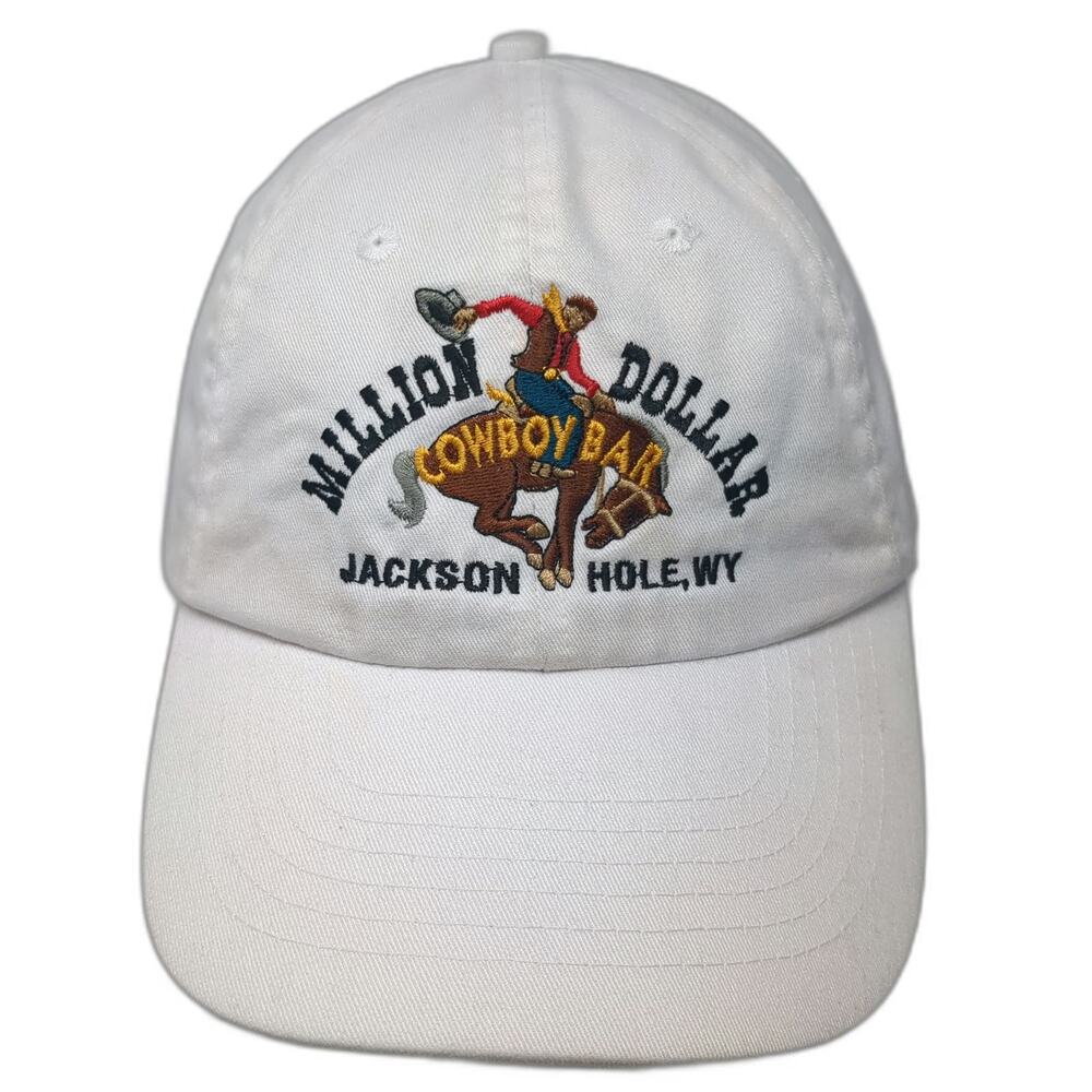 HeadShot Million Dollar Cowboy Bar Jackson Hole White One Size Baseball Cap Hat